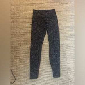Women's Black Patterned Leggings